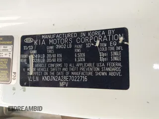 2014 Kia Soul with VIN KNDJN2A28E7022716, listed as a IAAI auction lot 41487053 with 226,757 mi miles. Bid and sale history available at carsss.com. Image 9.