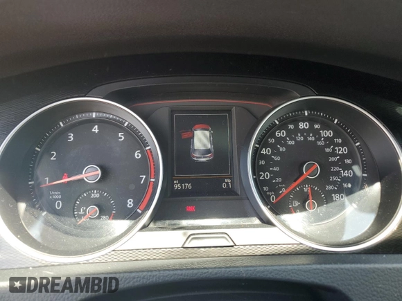 2016 Volkswagen Golf GTI SE w/Performance Pkg with VIN 3VW547AUXGM056004, listed as a Copart auction lot 66594794 with 95,176 mi miles and Salvage Title. Bid and sale history available at carsss.com. Image 9.