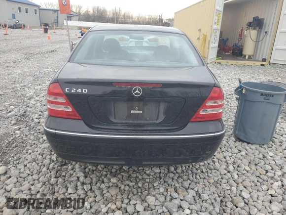 2003 Mercedes-Benz C 240 with VIN WDBRF61J03A443486, listed as a Copart auction lot 43896805 with 62,931 mi miles and Salvage Title. Bid and sale history available at carsss.com. Image 6.