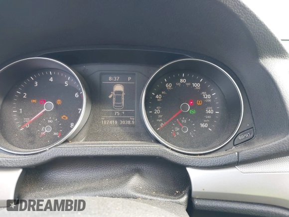 2016 Volkswagen Passat S with VIN 1VWAT7A39GC014305, listed as a IAAI auction lot 42144322 with 187,419 mi miles and . Bid and sale history available at DreamBid. Image 7.