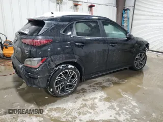 2022 Hyundai Kona N Line with VIN KM8K3CA32NU832526, listed as a Copart auction lot 87066404 with 20,062 mi miles and Salvage Title. Bid and sale history available at carsss.com. Image 3.