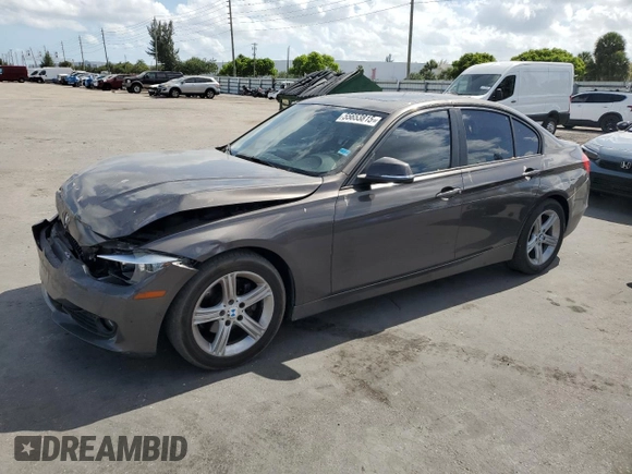 2014 BMW 3 Series 328i with VIN WBA3C1C57EK115544, listed as a Copart auction lot 55653815 with 189,993 mi miles and Clean Title. Bid and sale history available at carsss.com. Image 1.