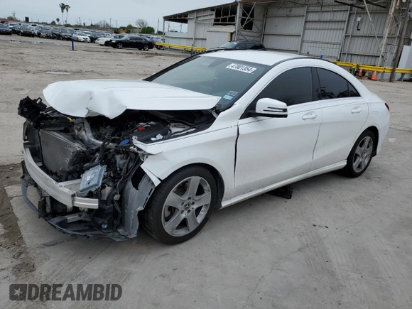 2018 Mercedes-Benz CLA 250 with VIN WDDSJ4EB4JN682611, listed as a Copart auction lot 47801354 with 38,264 mi miles and . Bid and sale history available at DreamBid. Image 1.