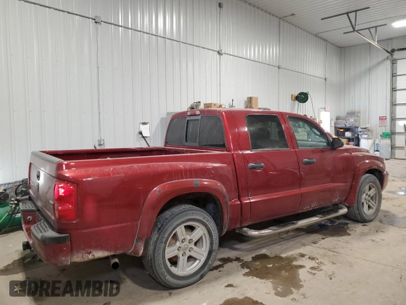 2007 Dodge Dakota SLT with VIN 1D7HW48P77S227488, listed as a Copart auction lot 84265044 with 189,982 mi miles and Salvage Title. Bid and sale history available at carsss.com. Image 3.