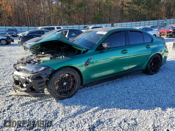 2024 BMW M3 Competition with VIN WBS33AY01RFR98757, listed as a Copart auction lot 82797824 with Not provided miles and Salvage title. Bid and sale history available at DreamBid. Image 1.