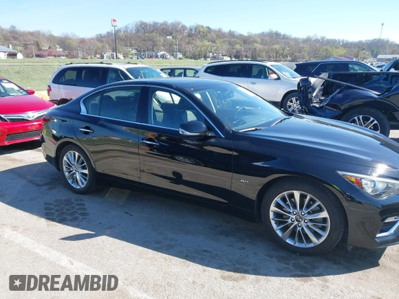 2020 Infiniti Q50 Premium with VIN JN1EV7AR3LM254279, listed as a IAAI auction lot 41877606 with 55,454 mi miles and . Bid and sale history available at DreamBid. Image 13.