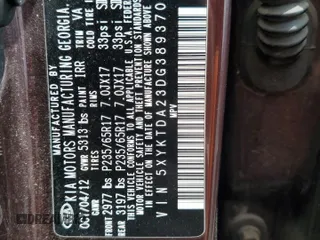 2013 Kia Sorento LX with VIN 5XYKTDA23DG389370, listed as a Copart auction lot 60645535 with 176,393 mi miles and Salvage title. Bid and sale history available at DreamBid. Image 13.