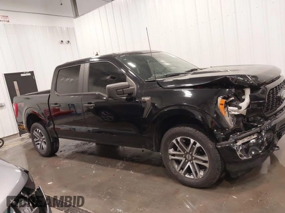 2021 Ford F-150 XL with VIN 1FTFW1E51MFD11166, listed as a IAAI auction lot 41883197 with 33,303 mi miles. Bid and sale history available at carsss.com. Image 14.