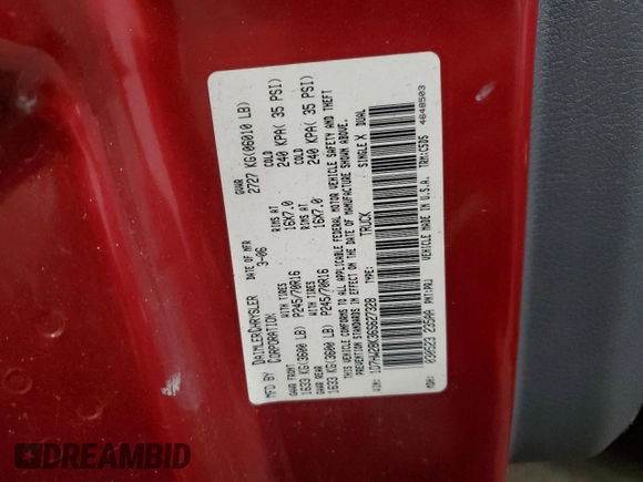 2006 Dodge Dakota ST with VIN 1D7HW28K36S627328, listed as a Copart auction lot 43163905 with 196,433 mi miles and Salvage Title. Bid and sale history available at DreamBid. Image 14.