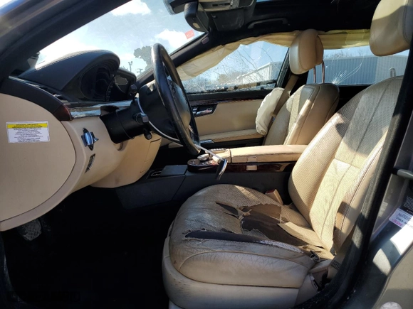 2007 Mercedes-Benz S-Class 5.5L V8 with VIN WDDNG86X37A112774, listed as a Copart auction lot 46650935 with 209,748 mi miles and Salvage Title. Bid and sale history available at carsss.com. Image 7.