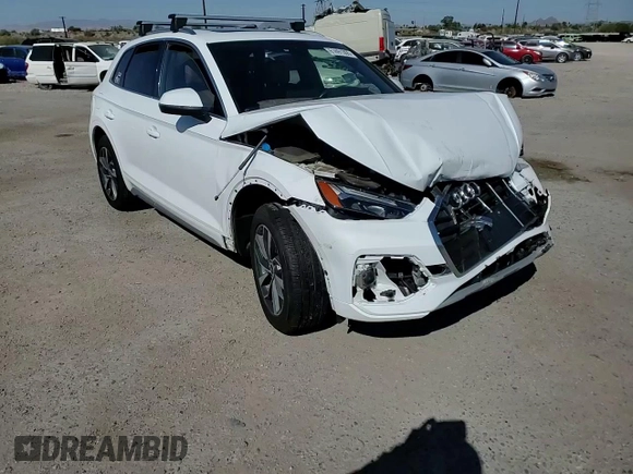 2021 Audi Q5 Premium Plus with VIN WA1BAAFY3M2021843, listed as a Copart auction lot 61691355 with Not provided miles and Salvage title. Bid and sale history available at DreamBid. Image 14.