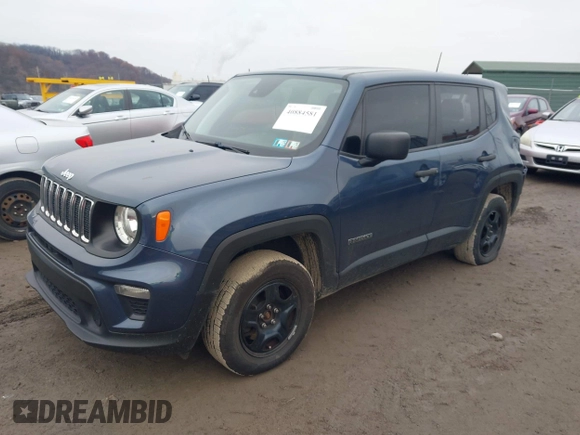 2021 Jeep Renegade Upland Edition with VIN ZACNJDAB5MPM29870, listed as a IAAI auction lot 40884581 with 52,955 mi miles. Bid and sale history available at carsss.com. Image 17.