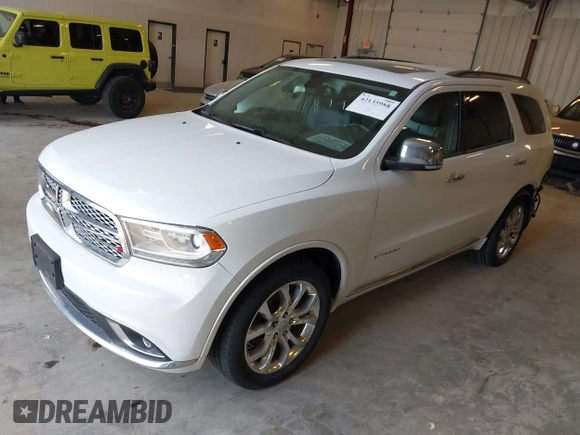 2016 Dodge Durango Citadel with VIN 1C4RDJEG9GC371805, listed as a IAAI auction lot 42135988 with 122,924 mi miles and . Bid and sale history available at DreamBid. Image 17.
