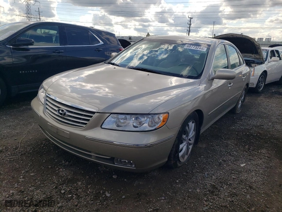 2008 Hyundai Azera GLS with VIN KMHFC46D08A320598, listed as a Copart auction lot 68773244 with 35,997 mi miles and Salvage Title. Bid and sale history available at carsss.com. Image 1.