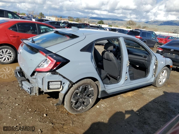 2021 Honda Civic Hatchback Sport with VIN SHHFK7H4XMU426742, listed as a Copart auction lot 44600575 with 39,288 mi miles and Salvage Title. Bid and sale history available at carsss.com. Image 3.