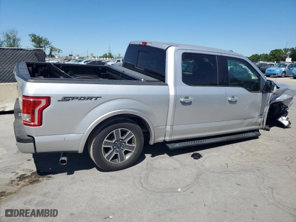 2017 Ford F-150 XL with VIN 1FTEW1CG4HKE33825, listed as a Copart auction lot 49245285 with 115,634 mi miles and Salvage Title. Bid and sale history available at carsss.com. Image 3.