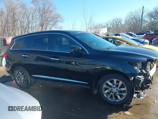 2013 Infiniti JX35 with VIN 5N1AL0MM7DC307092, listed as a IAAI auction lot 41625062 with 162,553 mi miles. Bid and sale history available at carsss.com. Image 13.