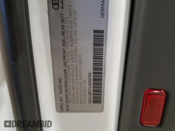 2020 Audi A6 Premium Plus z VIN WAUL2BF21LN066766, wystawiony jako Copart lot #83187604 z przebiegiem 61 636 mil mil oraz Szkoda całkowita • Salvage title. Historia ofert i sprzedaży dostępna na DreamBid. Obrazek 14.