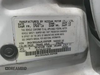 2002 Nissan Sentra GXE z VIN 3N1CB51A62L552428, wystawiony jako Copart lot #53680465 z przebiegiem 139 006 mil mil oraz Szkoda całkowita • Salvage title. Historia ofert i sprzedaży dostępna na DreamBid. Obrazek 12.