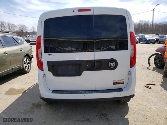 2019 Ram ProMaster City Cargo Van Tradesman SLT with VIN ZFBHRFBB9K6L97639, listed as a Copart auction lot 48275445 with 146,682 mi miles and Salvage Title. Bid and sale history available at carsss.com. Image 6.