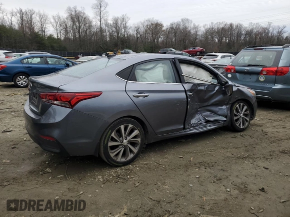 2018 Hyundai Accent Limited with VIN 3KPC34A36JE034117, listed as a Copart auction lot 79517803 with 118,075 mi miles and Salvage Title. Bid and sale history available at carsss.com. Image 3.