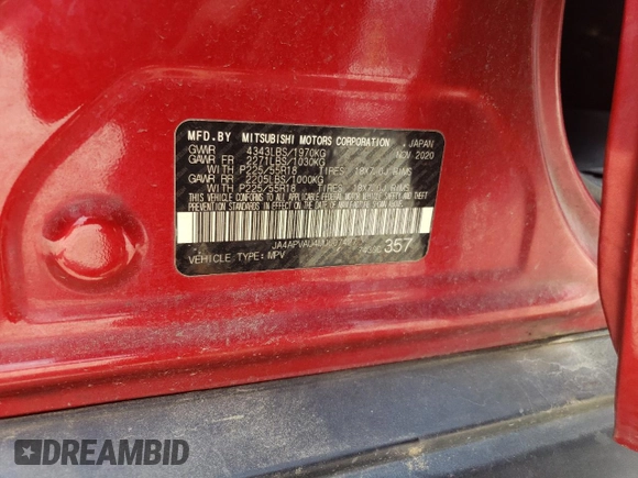 2021 Mitsubishi Outlander SE z VIN JA4APVAU4MU007427, wystawiony jako Copart lot #59392515 z przebiegiem 111 310 mil mil oraz Czysty tytuł • Clean title. Historia ofert i sprzedaży dostępna na DreamBid. Obrazek 12.