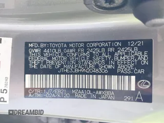 2022 Lexus UX 200 F Sport z VIN JTHE3JBH9N2048306, wystawiony jako IAAI lot #42516590 z przebiegiem 73 139 mil mil oraz . Historia ofert i sprzedaży dostępna na DreamBid. Obrazek 9.