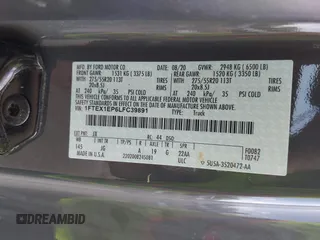 2020 Ford F-150 XL with VIN 1FTEX1EP6LFC39891, listed as a IAAI auction lot 42259739 with 75,877 mi miles and . Bid and sale history available at DreamBid. Image 9.