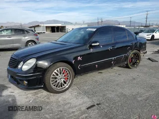 2005 Mercedes-Benz E-Class 5.5L AMG with VIN WDBUF76J05A781904, listed as a Copart auction lot 43762835 with 107,810 mi miles and Salvage Title. Bid and sale history available at carsss.com. Image 1.