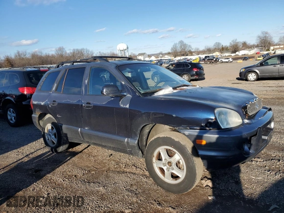 2004 Hyundai Santa Fe GLS with VIN KM8SC73D34U757671, listed as a Copart auction lot 45156355 with 296,773 mi miles and Salvage Title. Bid and sale history available at carsss.com. Image 4.