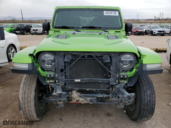 2019 Jeep Wrangler Unlimited Rubicon with VIN 1C4HJXFGXKW580970, listed as a Copart auction lot 49246135 with 97,613 mi miles and Salvage Title. Bid and sale history available at carsss.com. Image 5.