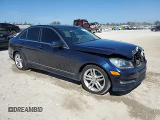 2014 Mercedes-Benz C 250 Sport with VIN WDDGF4HB0EA963918, listed as a Copart auction lot 50125245 with 49,923 mi miles and Salvage Title. Bid and sale history available at DreamBid. Image 4.