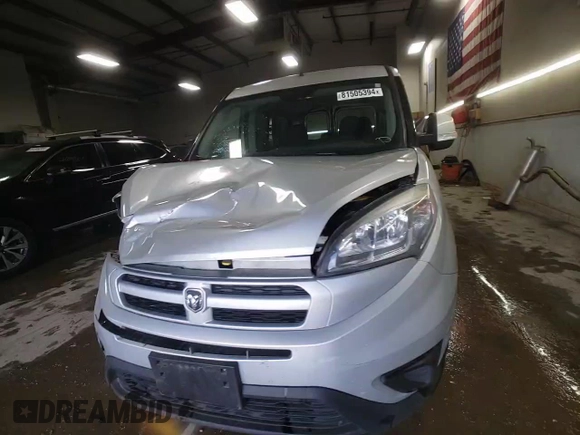 2017 Ram ProMaster City Cargo Van Tradesman SLT with VIN ZFBERFBB3H6F89783, listed as a Copart auction lot 81505394 with 130,196 mi miles and Salvage Title. Bid and sale history available at carsss.com. Image 14.