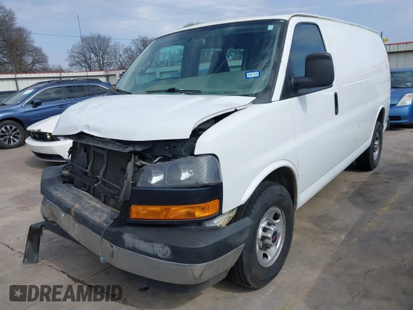2019 GMC Savana Cargo with VIN 1GTW7AFGXK1220517, listed as a IAAI auction lot 41547025 with 131,264 mi miles. Bid and sale history available at carsss.com. Image 2.