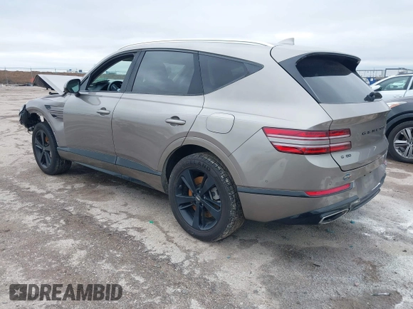 2021 Genesis GV80 with VIN KMUHCESC2MU054572, listed as a IAAI auction lot 41570653 with 62,116 mi miles and . Bid and sale history available at DreamBid. Image 3.