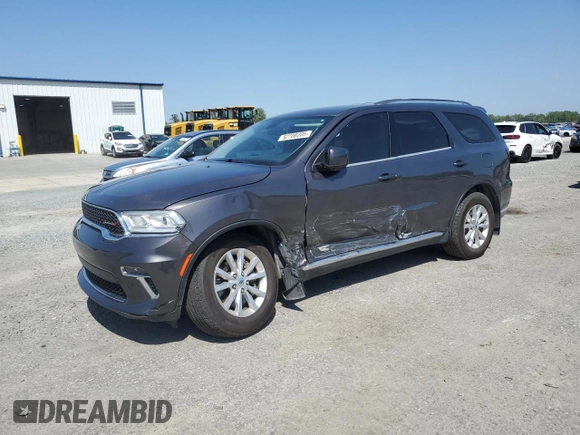 2021 Dodge Durango SXT Plus with VIN 1C4RDJAGXMC793518, listed as a Copart auction lot 52708205 with 36,788 mi miles and Salvage title. Bid and sale history available at DreamBid. Image 1.
