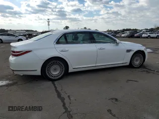 2020 Genesis G90 5.0L Ultimate with VIN KMTF54PHXLU078198, listed as a Copart auction lot 87916815 with 34,510 mi miles and Salvage Title. Bid and sale history available at carsss.com. Image 3.