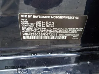 2015 BMW 3 Series GT 328i xDrive with VIN WBA8Z5C55FD672213, listed as a Copart auction lot 39857254 with 127,965 mi miles. Bid and sale history available at carsss.com. Image 14.