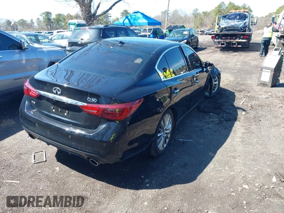 2024 Infiniti Q50 Luxe with VIN JN1EV7BR6RM632411, listed as a IAAI auction lot 41903452 with 5,623 mi miles and . Bid and sale history available at DreamBid. Image 4.