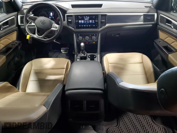 2021 Volkswagen Atlas SE with VIN 1V2NE2CA2MC201165, listed as a Copart auction lot 58757245 with 54,802 mi miles and Salvage title. Bid and sale history available at DreamBid. Image 8.