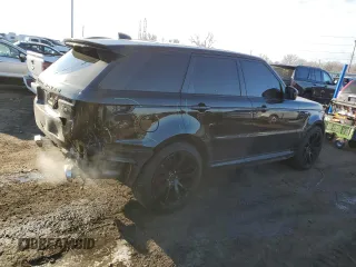 2018 Land Rover Range Rover Sport SVR with VIN SALWZ2SE6JA198429, listed as a Copart auction lot 43245285 with 93,680 mi miles and Clean Title. Bid and sale history available at carsss.com. Image 3.