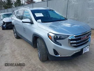 2020 GMC Terrain SLT with VIN 3GKALVEV0LL246880, listed as a IAAI auction lot 41879421 with 71,059 mi miles. Bid and sale history available at carsss.com. Image 1.