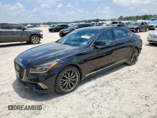 2018 Genesis G80 Sport with VIN KMHGN4JB9JU232870, listed as a Copart auction lot 57445915 with 62,172 mi miles and Salvage title. Bid and sale history available at DreamBid. Image 1.