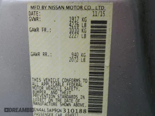 2016 Nissan Altima 2.5 S with VIN 1N4AL3AP9GN310188, listed as a Copart auction lot 51828885 with 91,435 mi miles and Salvage Title. Bid and sale history available at carsss.com. Image 12.