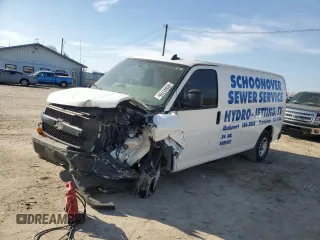 2018 Chevrolet Express Cargo Van with VIN 1GCWGAFG3J1331358, listed as a Copart auction lot 48845795 with 118,894 mi miles and Salvage Title. Bid and sale history available at carsss.com. Image 1.