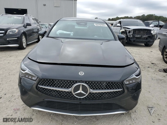 2025 Mercedes-Benz CLA with VIN W1K5J4GBXSN526715, listed as a Copart auction lot 43792955 with 528 mi miles and Salvage Title. Bid and sale history available at carsss.com. Image 5.