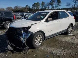 2019 Chevrolet Equinox LS z VIN 3GNAXHEV4KL206874, wystawiony jako Copart lot #48523085 z przebiegiem Nie podano mil oraz Szkoda całkowita • Salvage title. Historia ofert i sprzedaży dostępna na DreamBid. Obrazek 1.