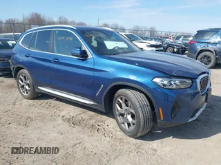 2023 BMW X3 xDrive30i with VIN 5UX53DP00P9R59770, listed as a IAAI auction lot 42054590 with 21,287 mi miles and . Bid and sale history available at DreamBid. Image 1.