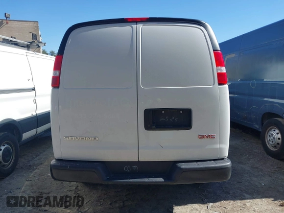 2023 GMC Savana Cargo with VIN 1GTW7BFP5P1106325, listed as a IAAI auction lot 41789802 with 80,382 mi miles and . Bid and sale history available at carsss.com. Image 16.