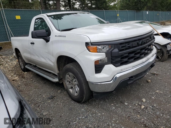 2024 Chevrolet Silverado 1500 Work Truck with VIN 3GCNAAED5RG357087, listed as a Copart auction lot 50007625 with 0 mi miles and Salvage Title. Bid and sale history available at carsss.com. Image 4.